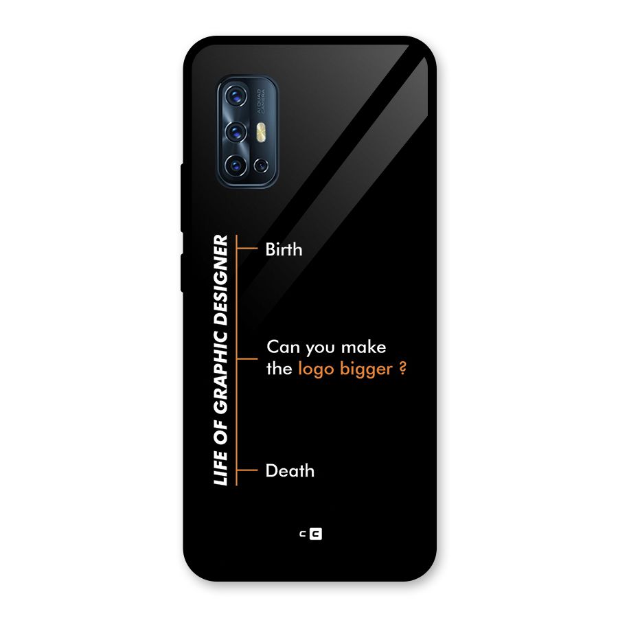Graphic Designer Life Glass Back Case for Vivo V17