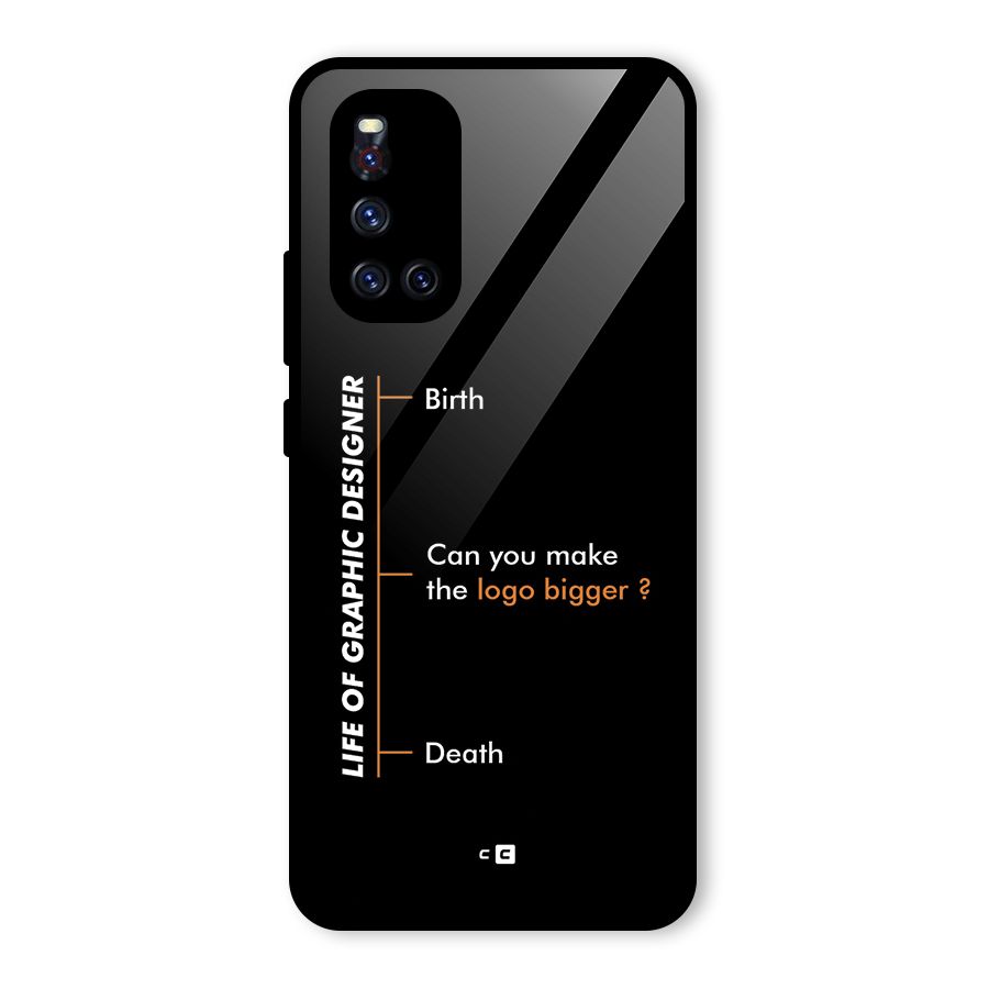 Graphic Designer Life Glass Back Case for Vivo V19