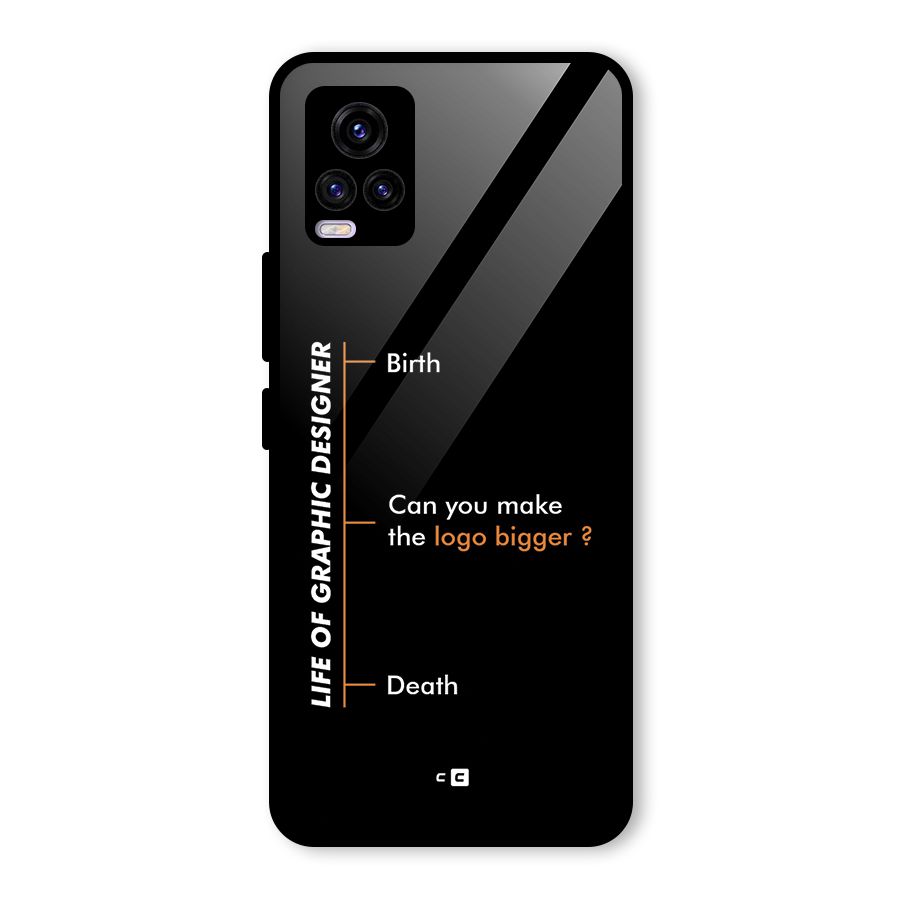 Graphic Designer Life Glass Back Case for Vivo V20