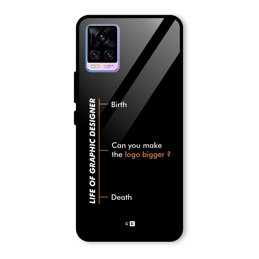 Graphic Designer Life Glass Back Case for Vivo V20 Pro
