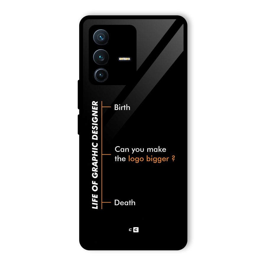 Graphic Designer Life Glass Back Case for Vivo V23 Pro