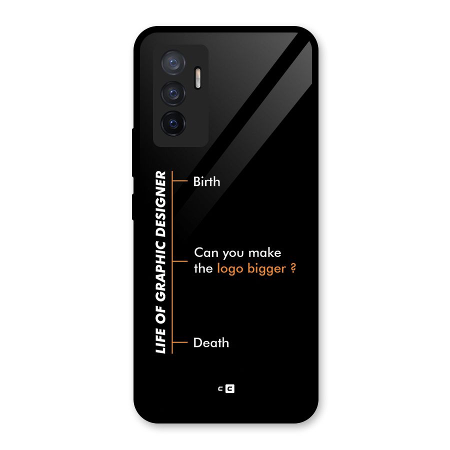 Graphic Designer Life Glass Back Case for Vivo V23e