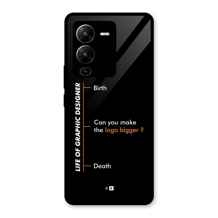 Graphic Designer Life Glass Back Case for Vivo V25 Pro