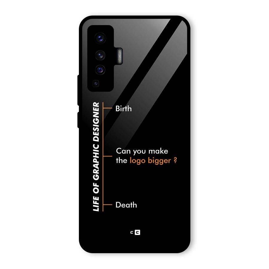 Graphic Designer Life Glass Back Case for Vivo X50