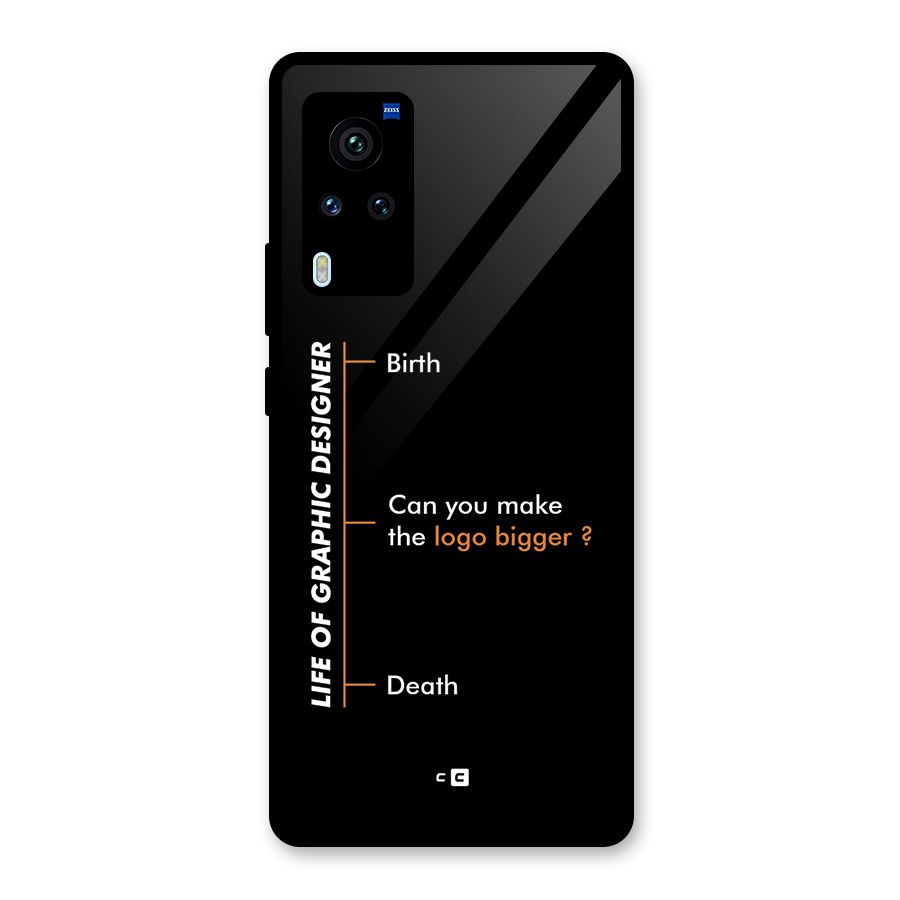 Graphic Designer Life Glass Back Case for Vivo X60 Pro