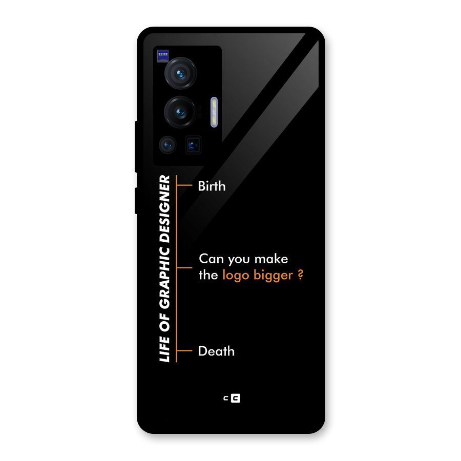 Graphic Designer Life Glass Back Case for Vivo X70 Pro