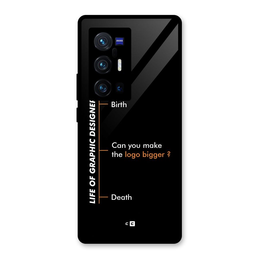 Graphic Designer Life Glass Back Case for Vivo X70 Pro Plus