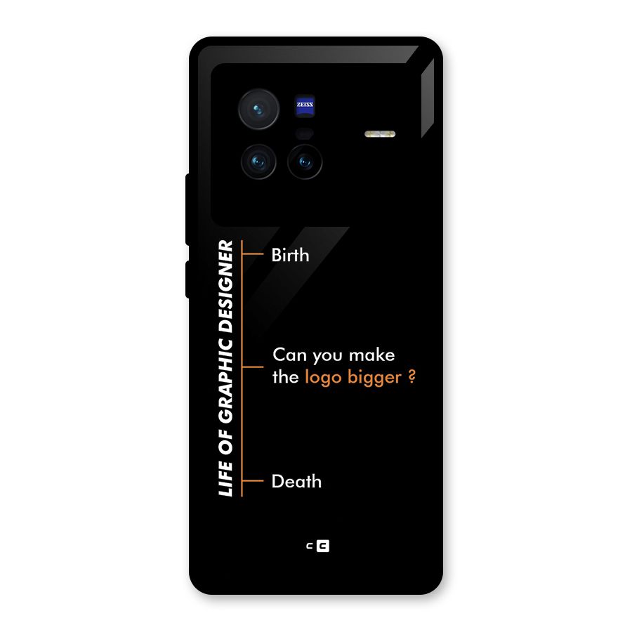 Graphic Designer Life Glass Back Case for Vivo X80