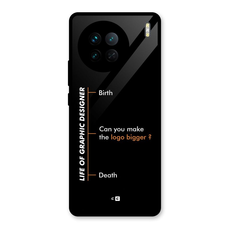 Graphic Designer Life Glass Back Case for Vivo X90