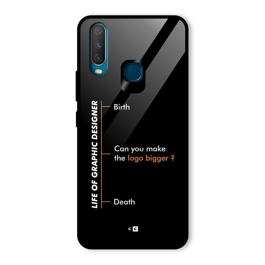 Graphic Designer Life Glass Back Case for Vivo Y15