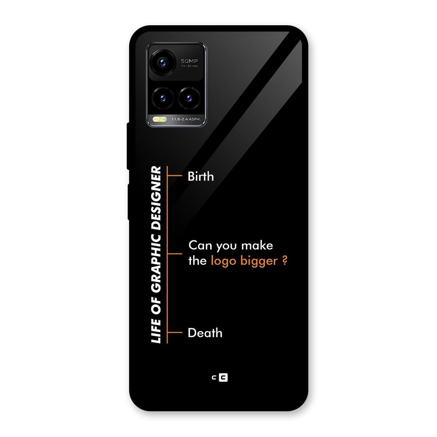 Graphic Designer Life Glass Back Case for Vivo Y21T