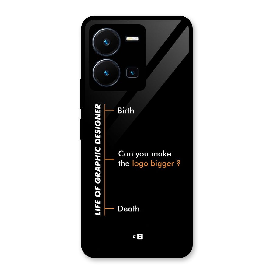 Graphic Designer Life Glass Back Case for Vivo Y35