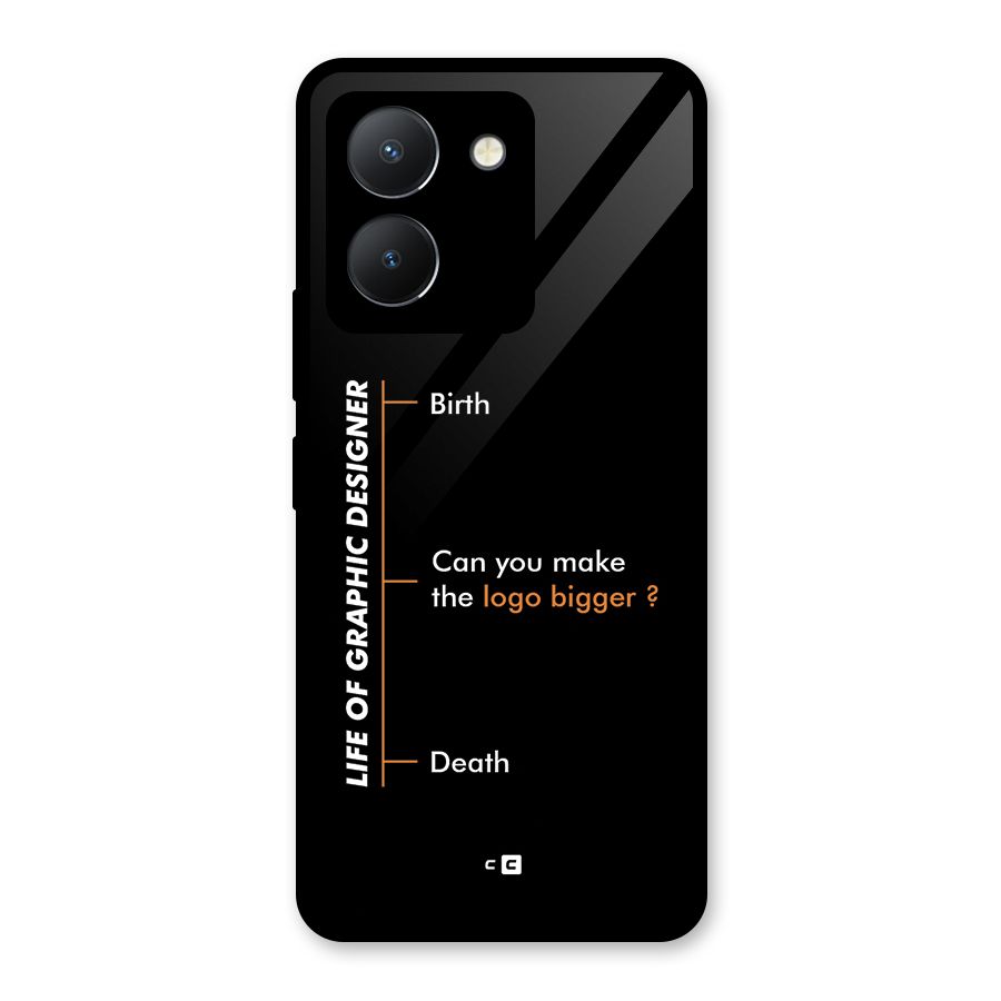Graphic Designer Life Glass Back Case for Vivo Y36