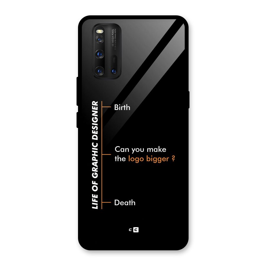 Graphic Designer Life Glass Back Case for Vivo iQOO 3