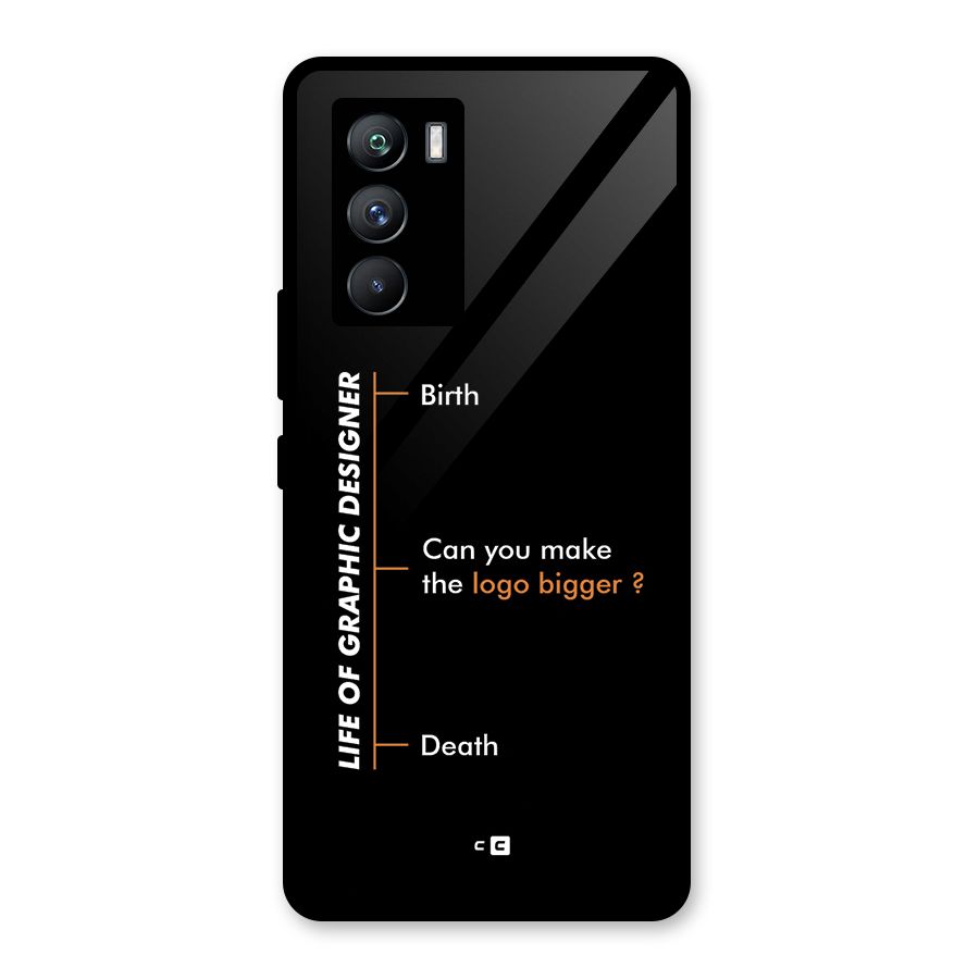 Graphic Designer Life Glass Back Case for Vivo iQOO 9 SE
