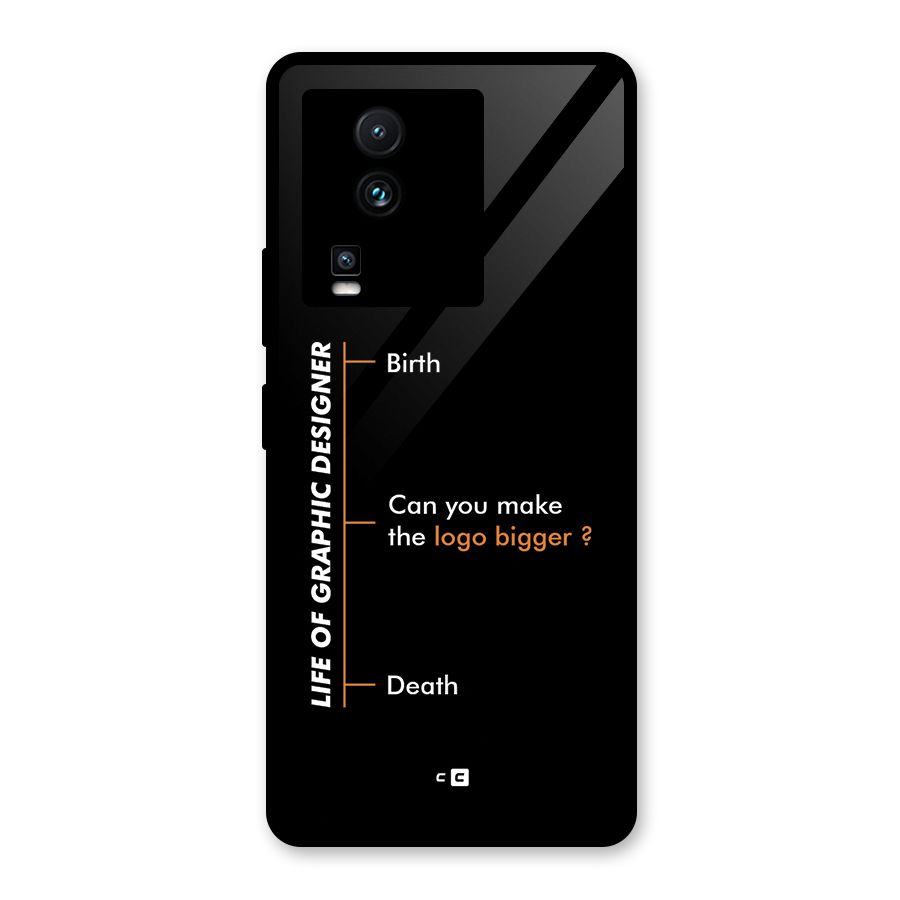 Graphic Designer Life Glass Back Case for Vivo iQOO Neo 7