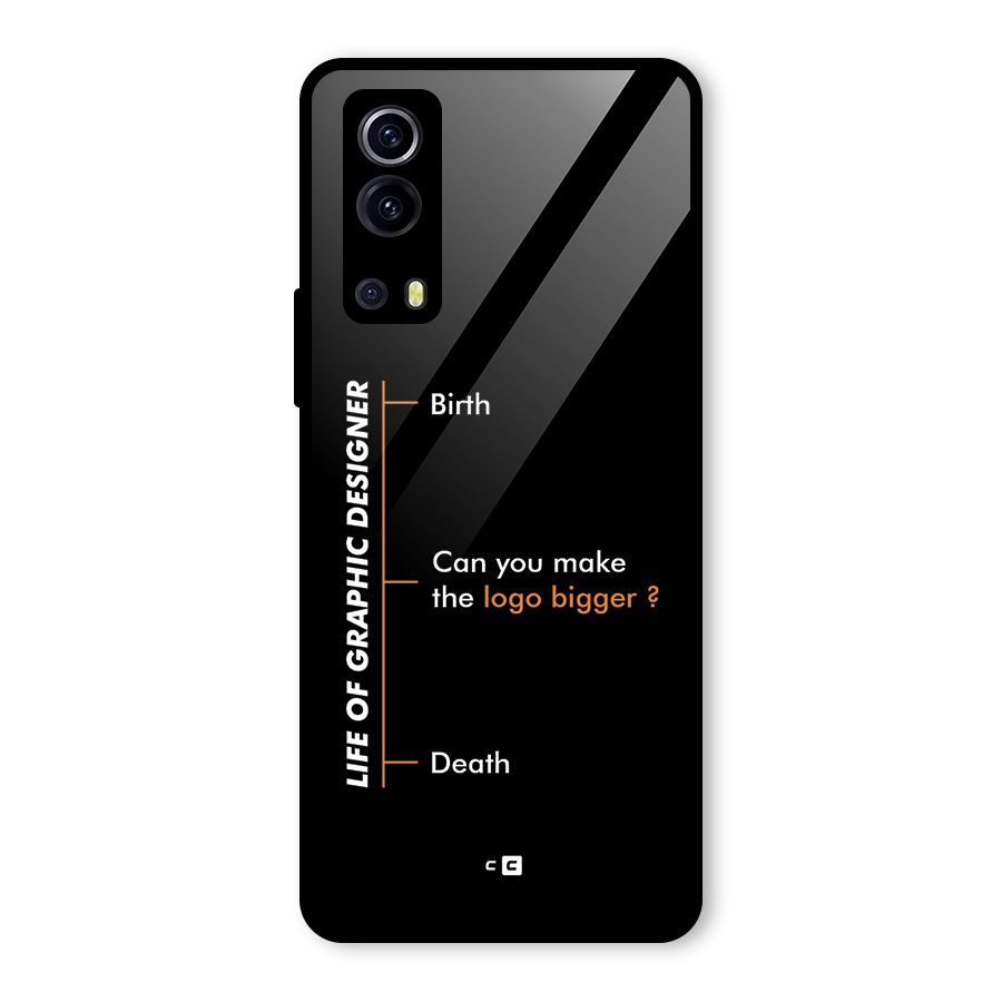 Graphic Designer Life Glass Back Case for Vivo iQOO Z3