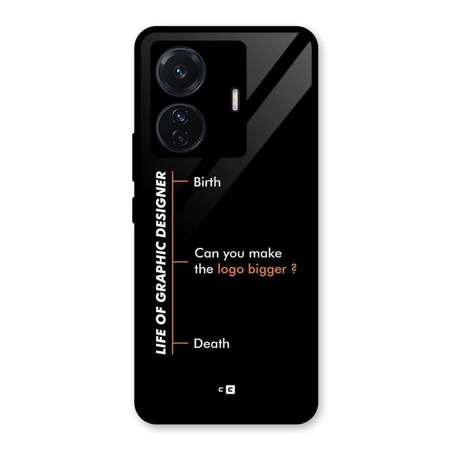 Graphic Designer Life Glass Back Case for Vivo iQOO Z6 Pro