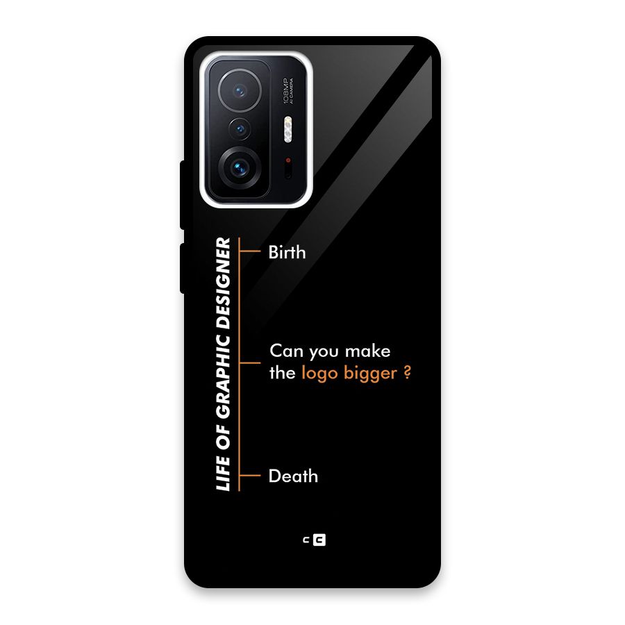 Graphic Designer Life Glass Back Case for Xiaomi 11T Pro