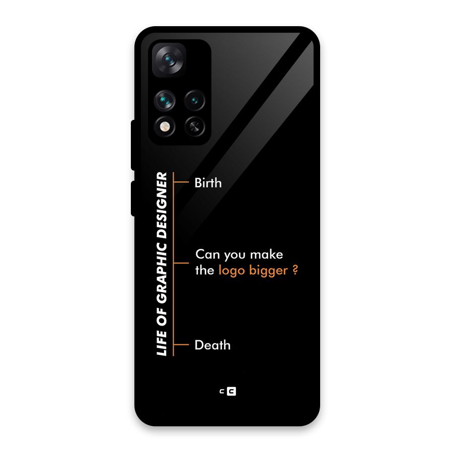 Graphic Designer Life Glass Back Case for Xiaomi 11i HyperCharge 5G