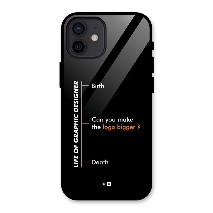 Graphic Designer Life Glass Back Case for iPhone 12