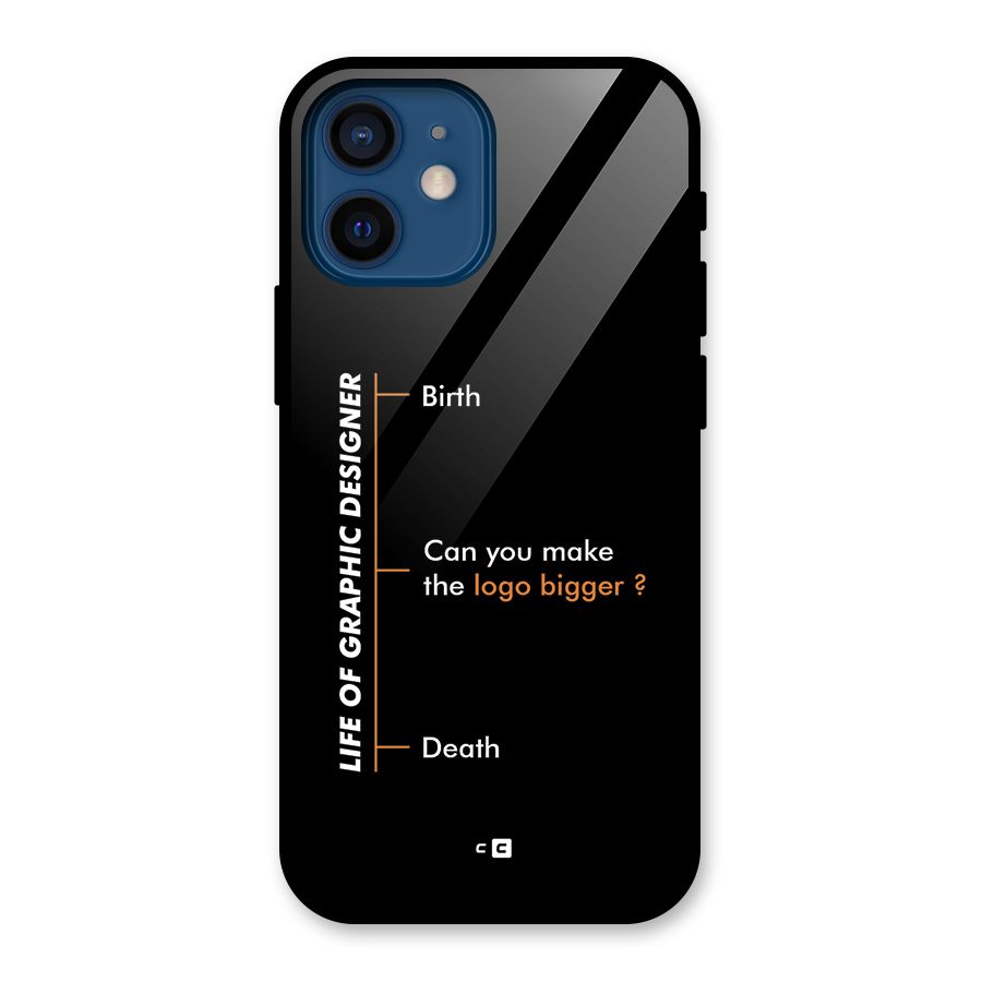 Graphic Designer Life Glass Back Case for iPhone 12 Mini
