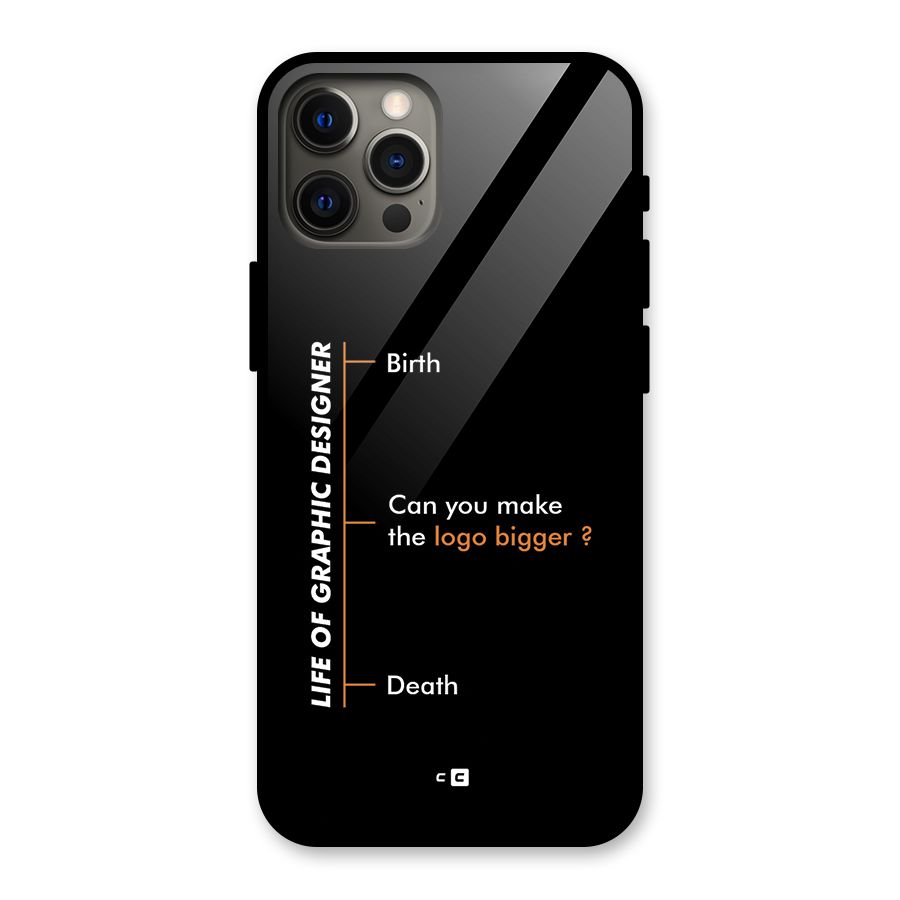 Graphic Designer Life Glass Back Case for iPhone 12 Pro Max