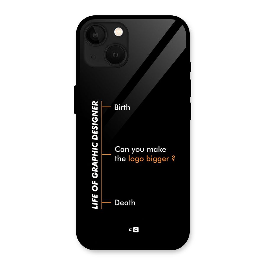 Graphic Designer Life Glass Back Case for iPhone 13