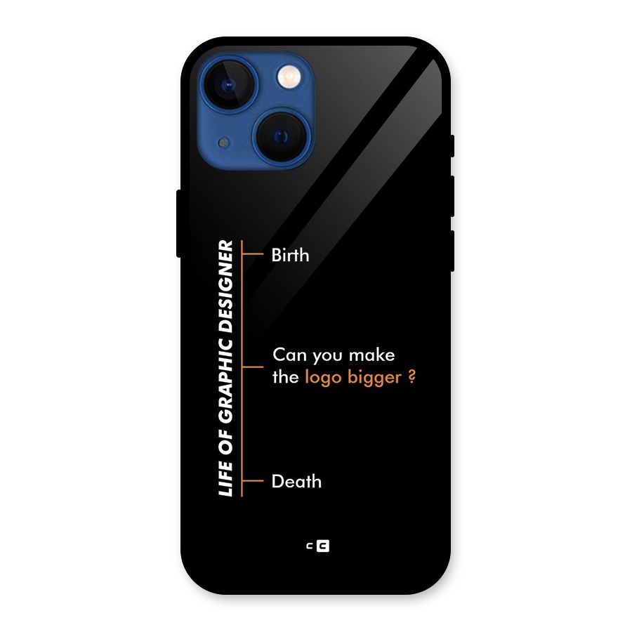 Graphic Designer Life Glass Back Case for iPhone 13 Mini