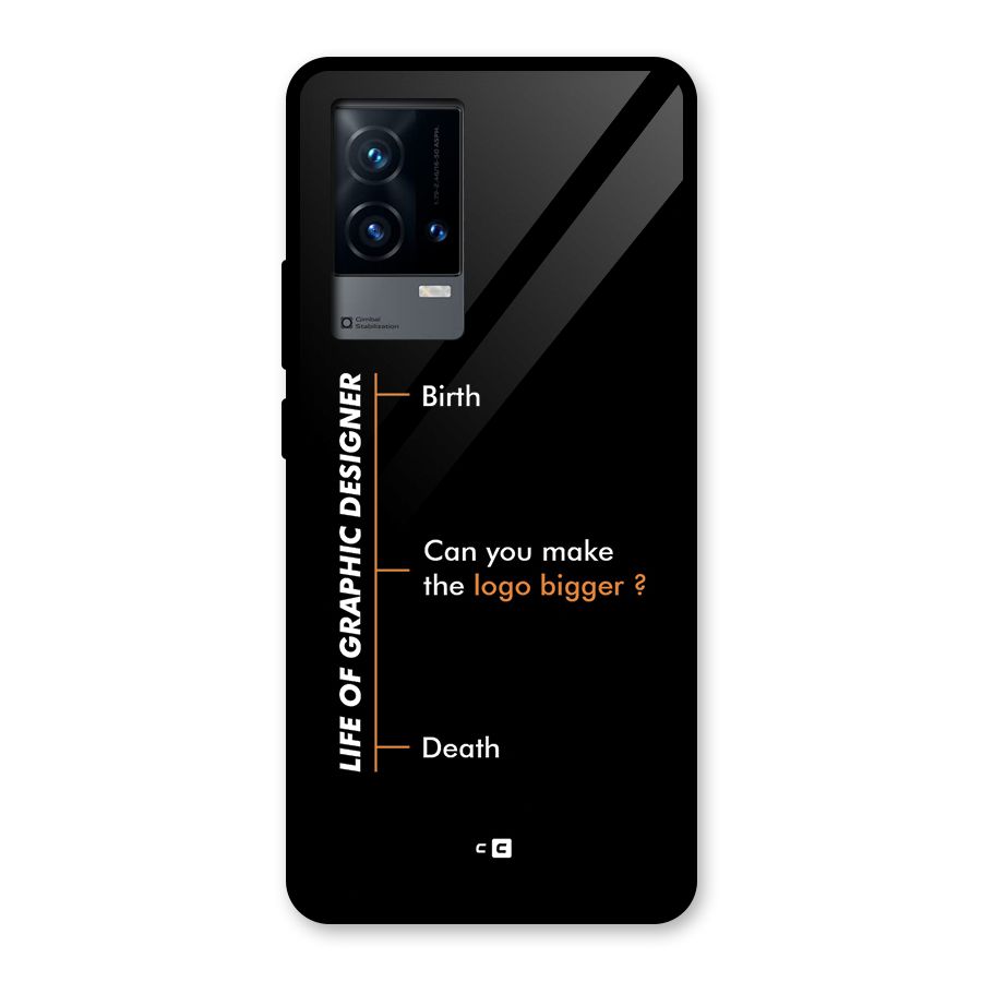 Graphic Designer Life Glass Back Case for iQOO 9 5G