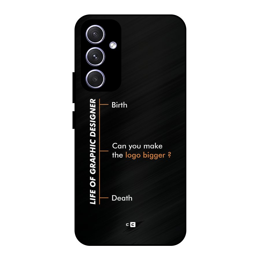 Graphic Designer Life Metal Back Case for Galaxy A54