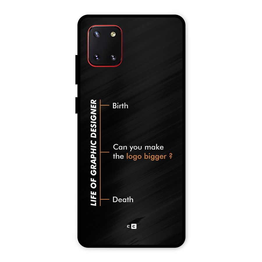 Graphic Designer Life Metal Back Case for Galaxy Note 10 Lite