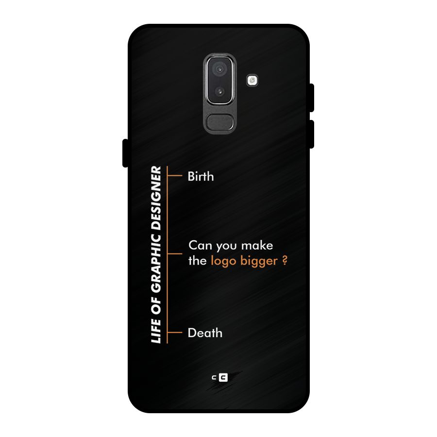 Graphic Designer Life Metal Back Case for Galaxy On8 (2018)