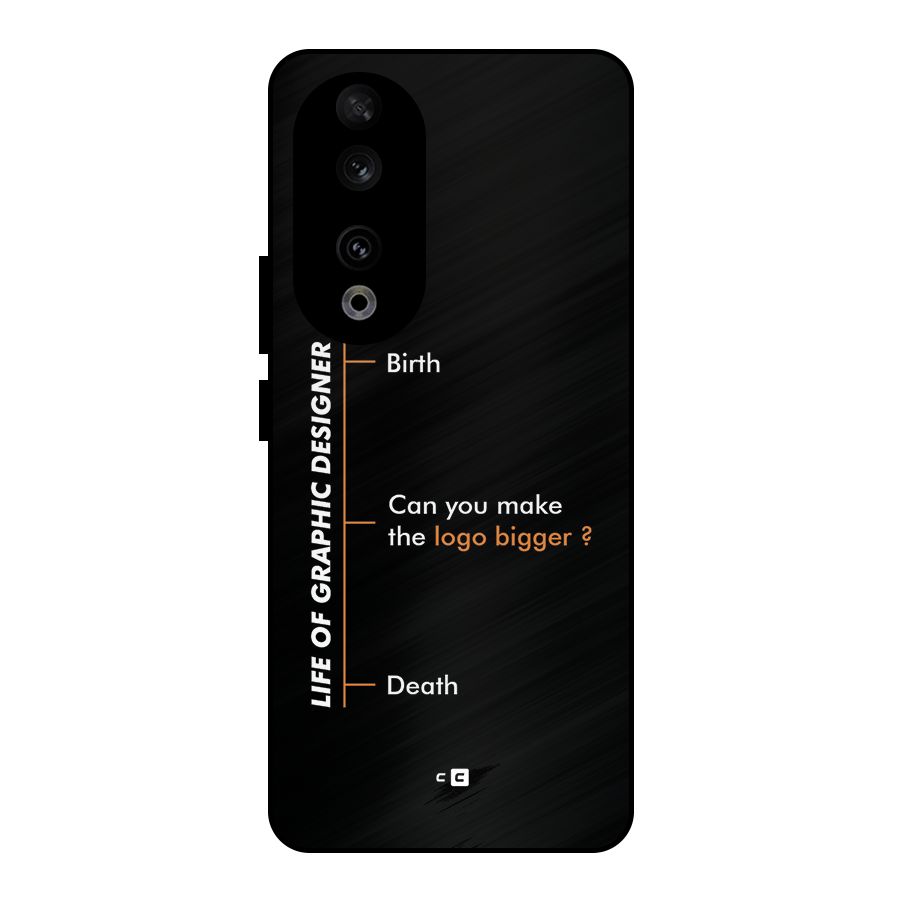 Graphic Designer Life Metal Back Case for Honor 90