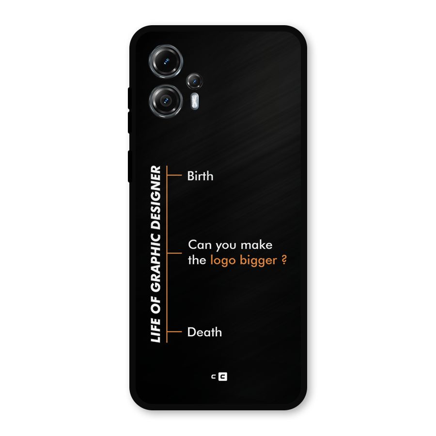 Graphic Designer Life Metal Back Case for Moto G13