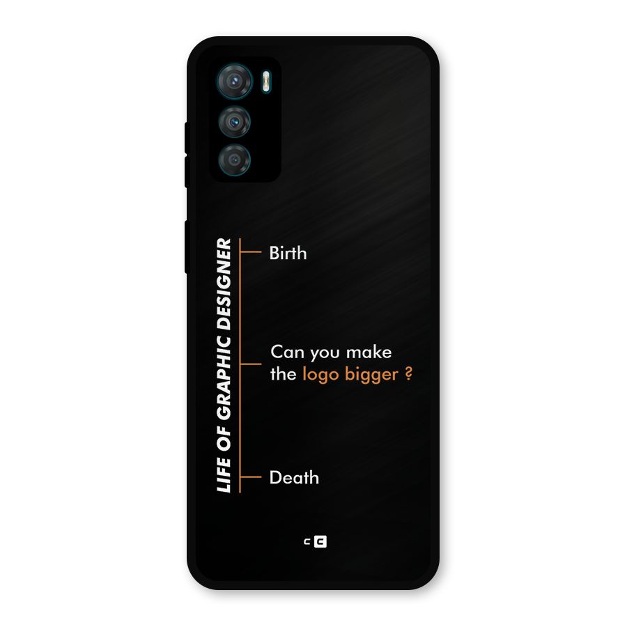 Graphic Designer Life Metal Back Case for Moto G42