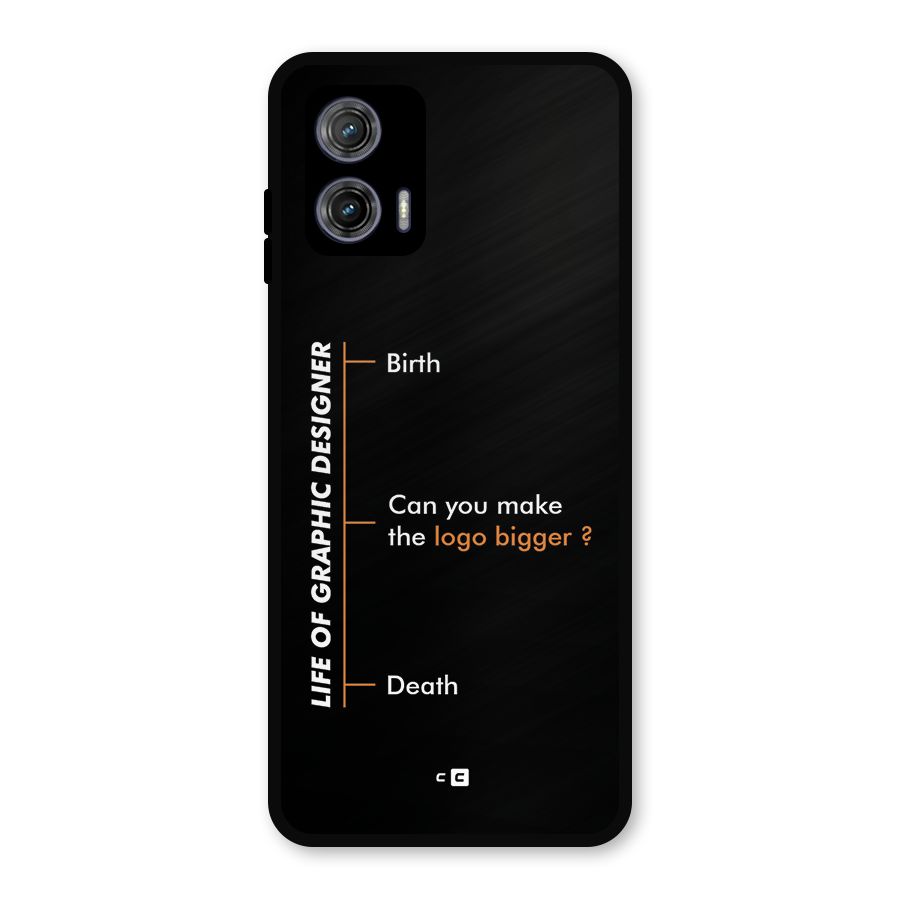 Graphic Designer Life Metal Back Case for Moto G73