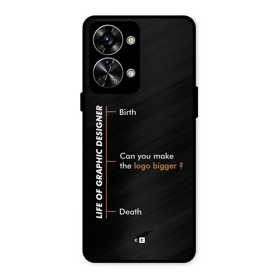 Graphic Designer Life Metal Back Case for OnePlus Nord 2T