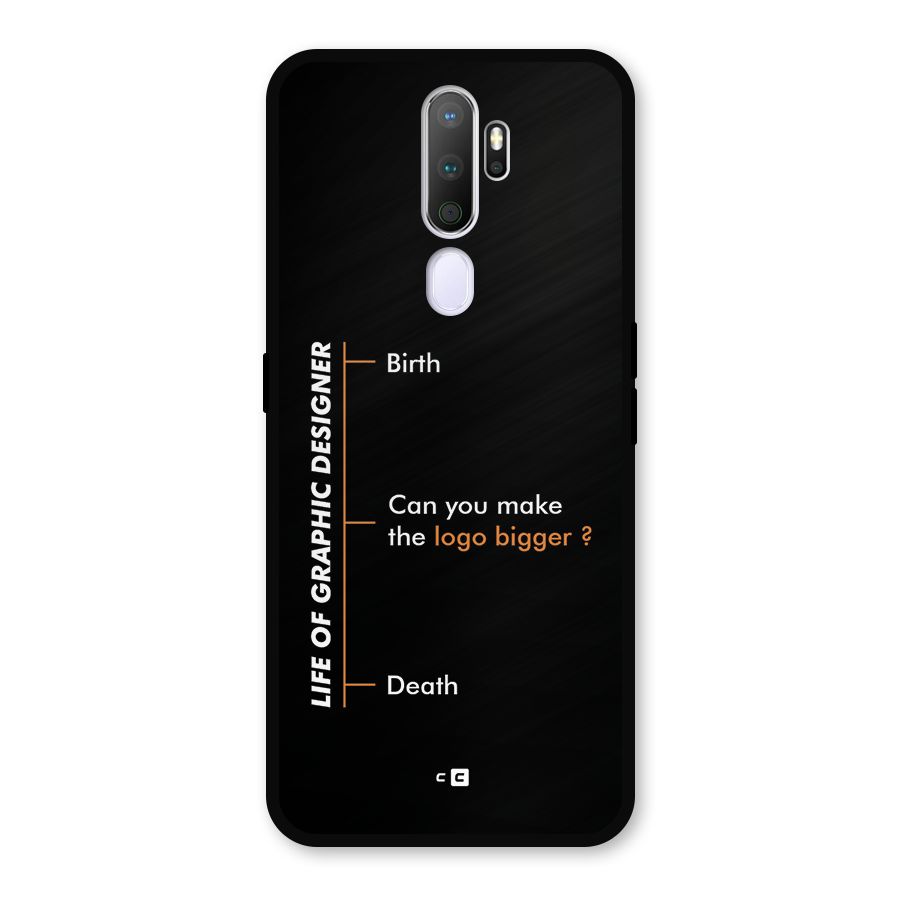 Graphic Designer Life Metal Back Case for Oppo A5 (2020)
