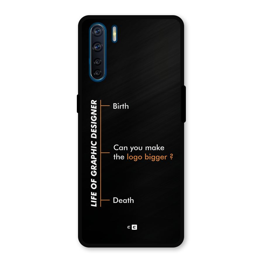 Graphic Designer Life Metal Back Case for Oppo F15