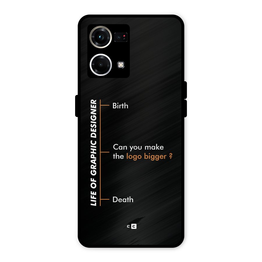 Graphic Designer Life Metal Back Case for Oppo F21s Pro 4G