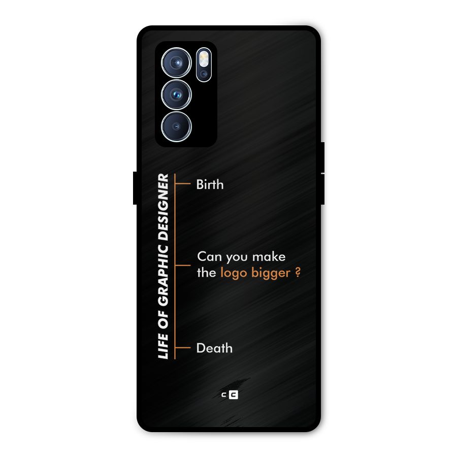 Graphic Designer Life Metal Back Case for Oppo Reno6 Pro 5G