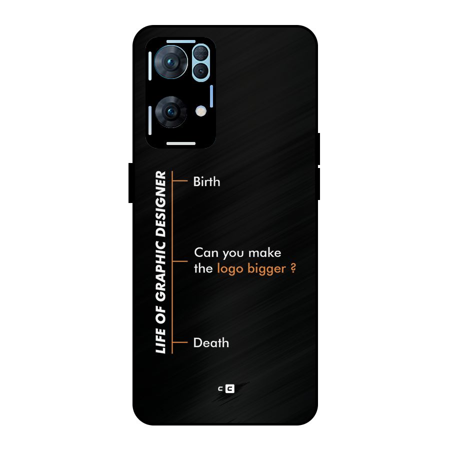 Graphic Designer Life Metal Back Case for Oppo Reno7 Pro 5G