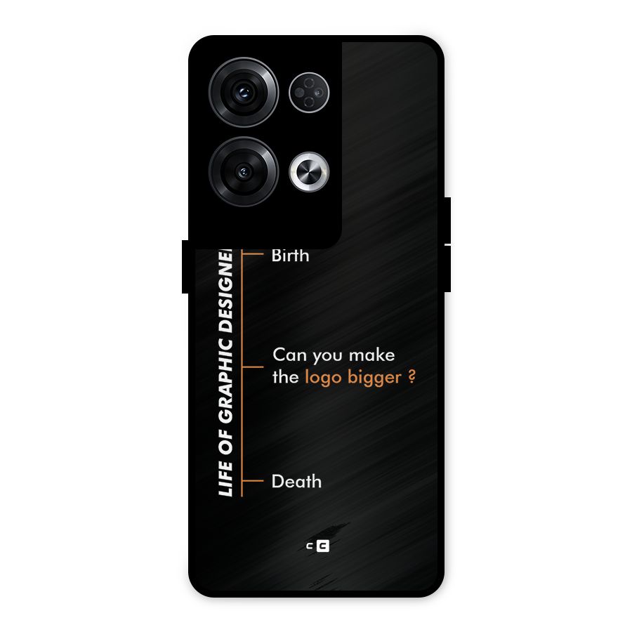 Graphic Designer Life Metal Back Case for Oppo Reno8 Pro 5G