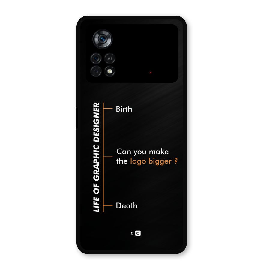 Graphic Designer Life Metal Back Case for Poco X4 Pro 5G