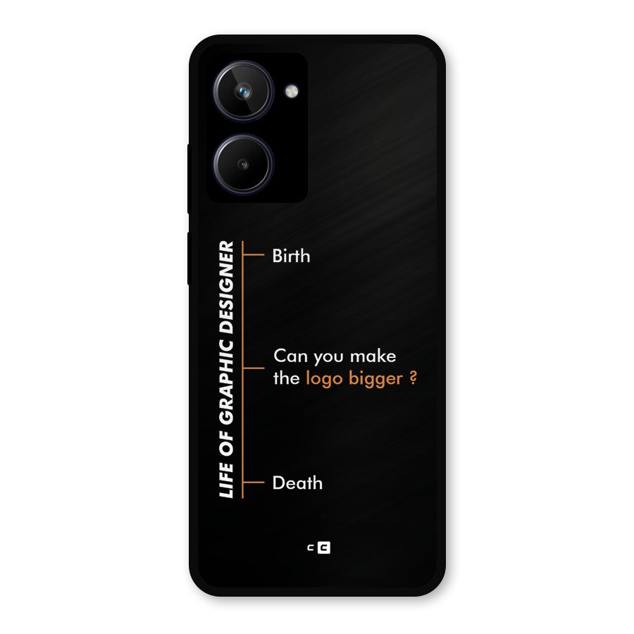 Graphic Designer Life Metal Back Case for Realme 10