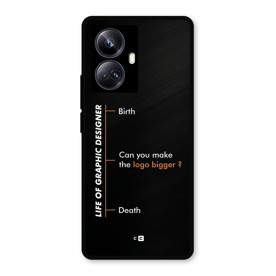 Graphic Designer Life Metal Back Case for Realme 10 Pro Plus