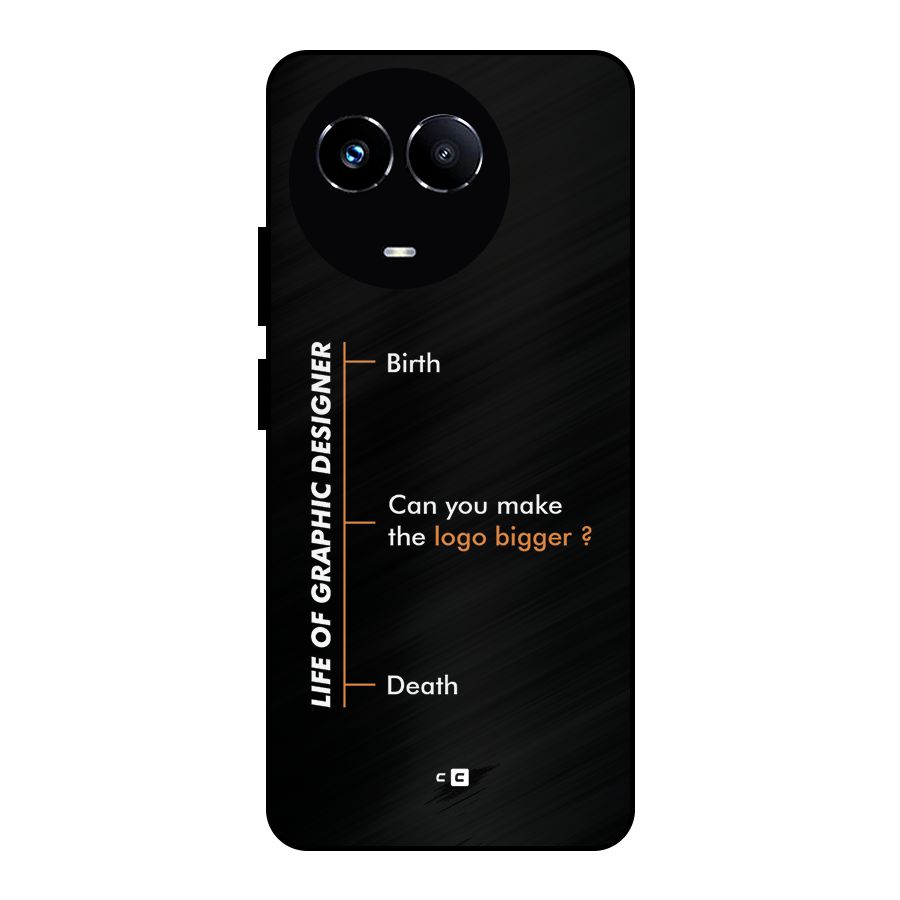 Graphic Designer Life Metal Back Case for Realme 11 5G
