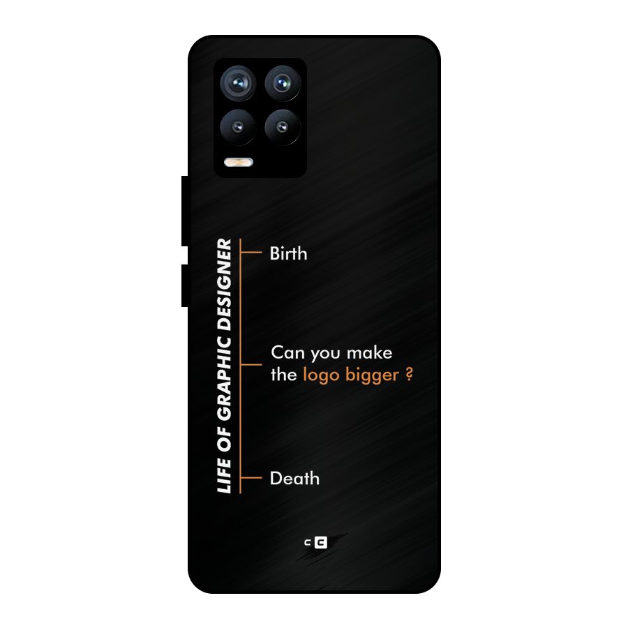 Graphic Designer Life Metal Back Case for Realme 8 Pro