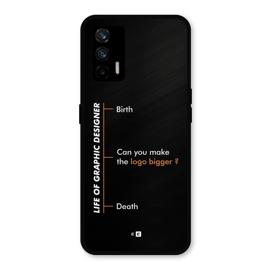 Graphic Designer Life Metal Back Case for Realme GT 5G